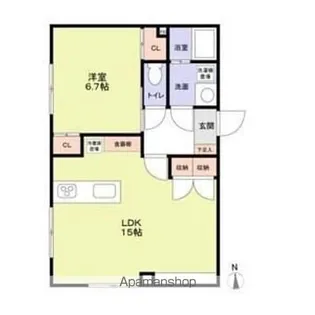 東京都中野区南台3丁目【マンション】の間取り