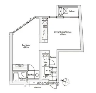カスタリア渋谷櫻丘【6階】の間取り