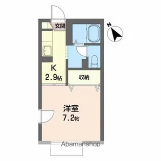 オーロハウスC【1階】の間取り