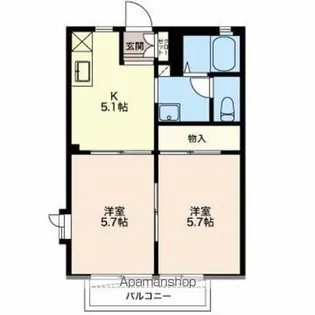 ディアスサンハイム【B101号室】の間取り