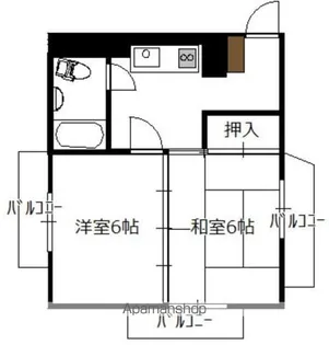 桂ビル【507号室】の間取り