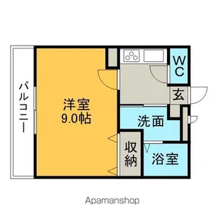 アンプルール リーブル チアフル A【1階】の間取り