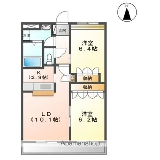 マルベリー ヴィレッジ NORTH【1階】の間取り