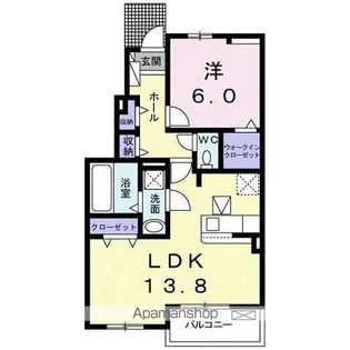 ルーラルハウス東山崎A【1階】の間取り