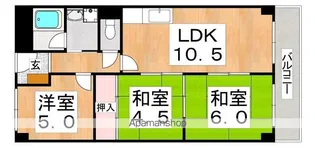 ダイヤモンドハイツ橋原【4階】の間取り