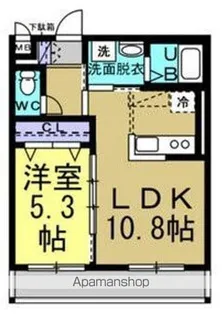 ヴィラサンフローラヒロⅢ【104号室】の間取り