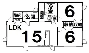 URBAN PORT SIROYAMA【1階】の間取り