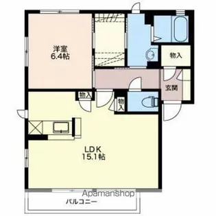ベルシャンテ【A101号室】の間取り