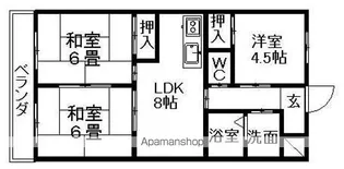 メゾン浪打【107号室】の間取り