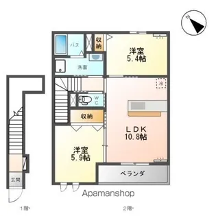 プランドール S【2階】の間取り