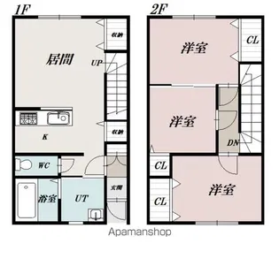 ルミナス豊岡【D号室】の間取り