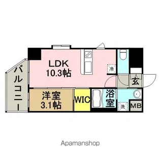 ネストピア博多駅前Ⅱ【12階】の間取り