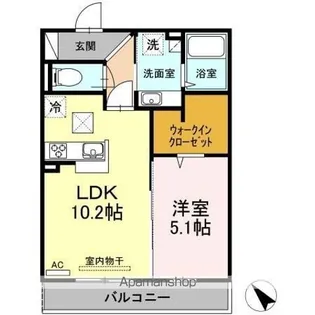 ブショーフレーグランス【1階】の間取り