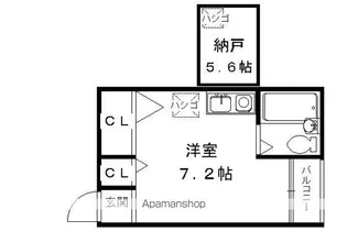 フラット・ユー【208号室】の間取り