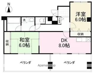 プロシード藤塚【702号室】の間取り