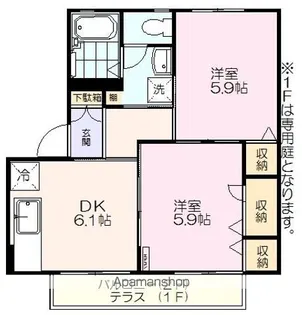 ベルージュ【102号室】の間取り