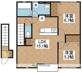 ファミーユA【202号室】の間取り