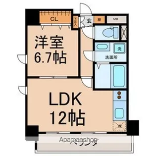 CLAIR HEIWA【5階】の間取り