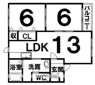 サン・クレールⅢ【2-B号室】の間取り