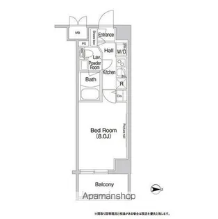 コンフォリア新宿【7階】の間取り