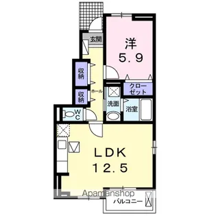 セレーノ プラシード【1階】の間取り