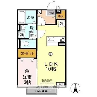 リバーサイドメゾン【203号室】の間取り