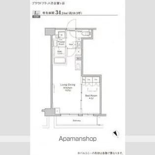プラウドフラット渋谷富ヶ谷【3階】の間取り