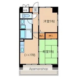 渡辺マンション【504号室号室】の間取り