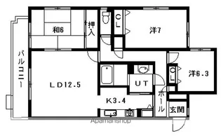 コープ野村宮の森グランデ【3階】の間取り