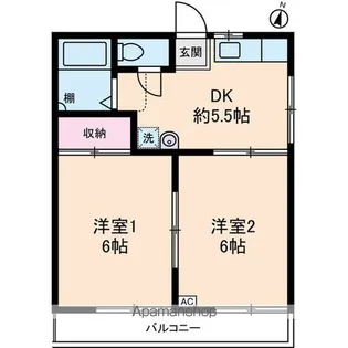 友ハイム【2階】の間取り