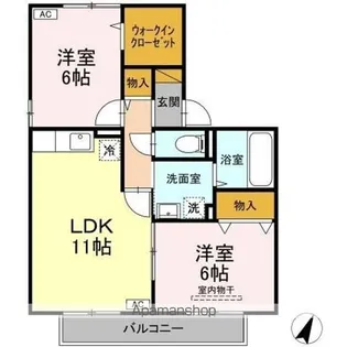 アベニューヴィラ I【2階】の間取り