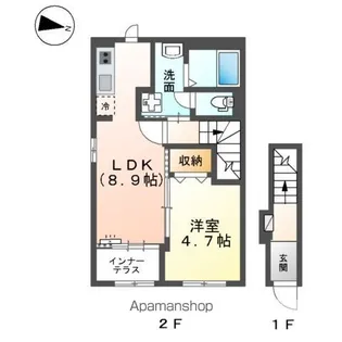 (仮)薊野東町アパート【2階】の間取り