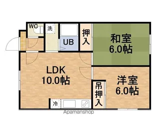 コーポ岡部【2階】の間取り