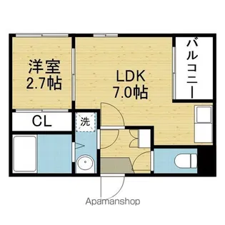 リベット巽東【301号室】の間取り