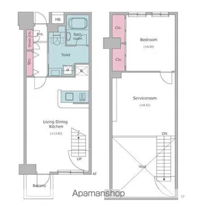レジディア六本木檜町公園【4階】の間取り