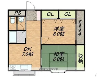 コスモ城東【411号室】の間取り