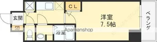 プレサンス梅田東ベータ【13階】の間取り