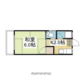 マンスリー・ワン・オグリ【2階】の間取り