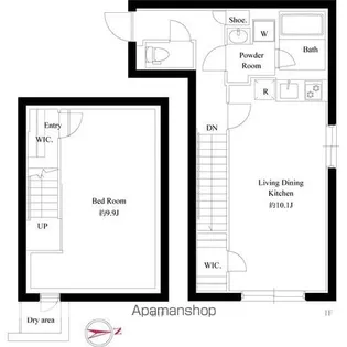 グローリオシェルト神宮前【1階】の間取り