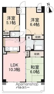 アークプラザ太田公園【503号室】の間取り