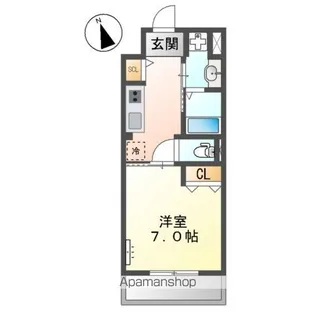 ラメール上天満【3階】の間取り