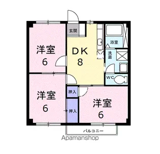 ニューシティ猿田A【1階】の間取り