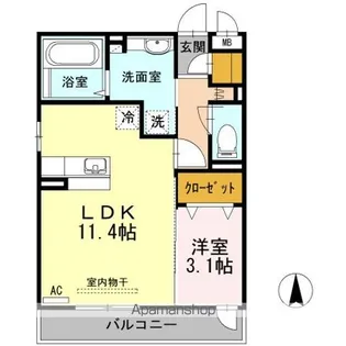 KRANE B棟【3階】の間取り