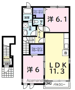 アルカンシエル市原 B【2階】の間取り
