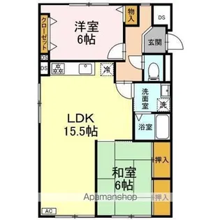 サンローヤル香坂【5階】の間取り