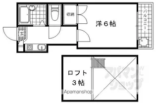 ハイム西川瀬田【203号室】の間取り