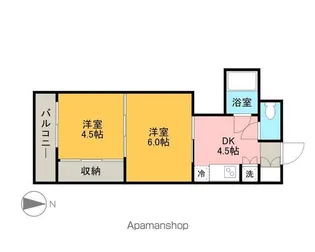 シャングリラ小田原【4階】の間取り