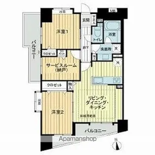 ライオンズステーションプラザ練馬【2階】の間取り