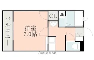 グレイコート唐湊【2階】の間取り