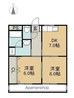 ニューパークメゾン半田【4B号室】の間取り